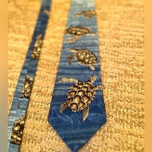 Vintage Green Turtle Tie
